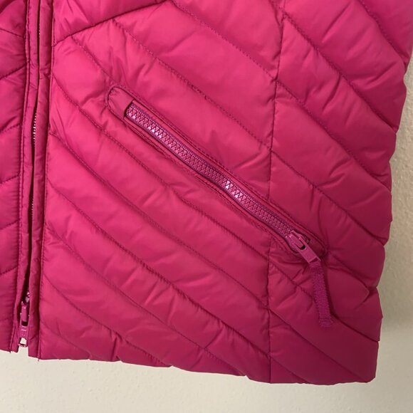 Talbots Womans S Vest Quilted Puffer Down Filled Pink Zip Front Pockets Classic - Picture 4 of 12